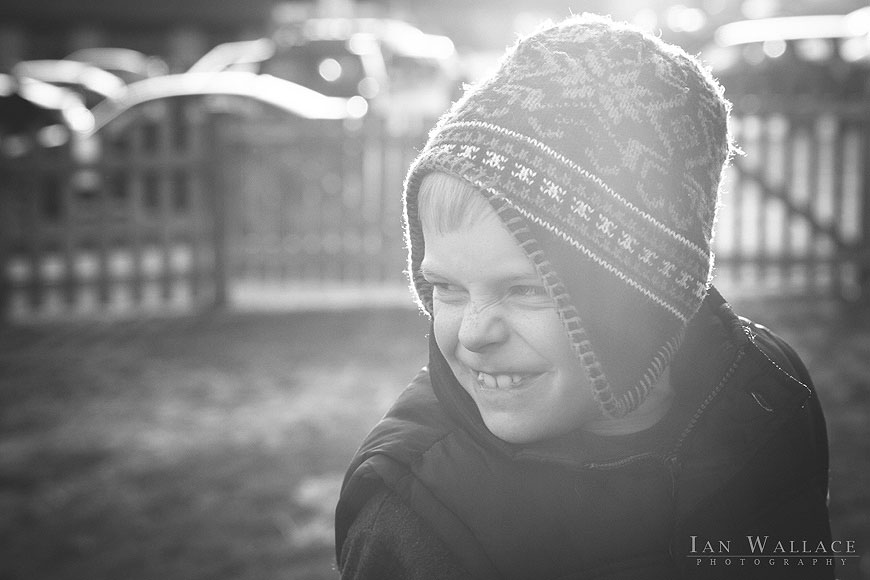 Boy playing in the park
