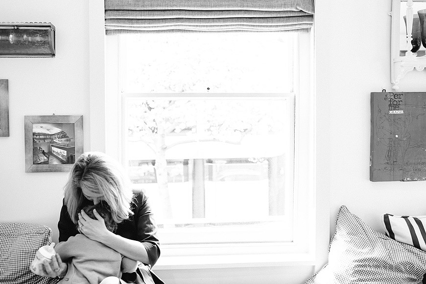 Natural photograph of a moment between mother and son, Chelsea, London