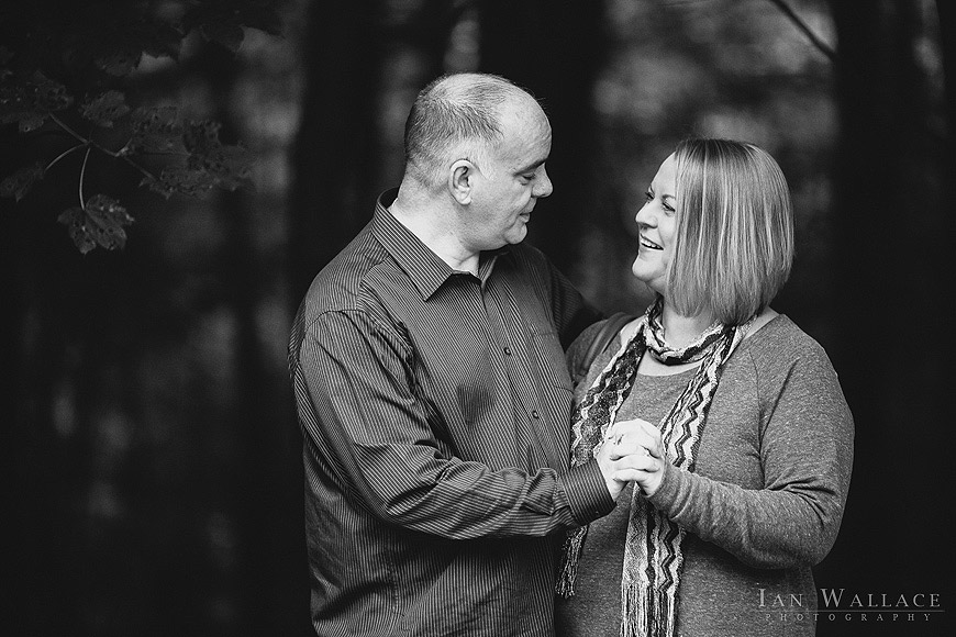 engagement shoot black and white