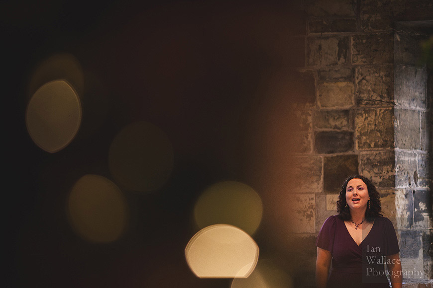 Creative photo of choir soloist at the York Hospitium