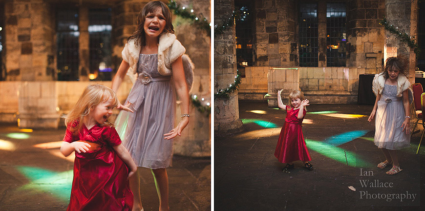 Kids giving it large at wedding disco at the Hospitium in York