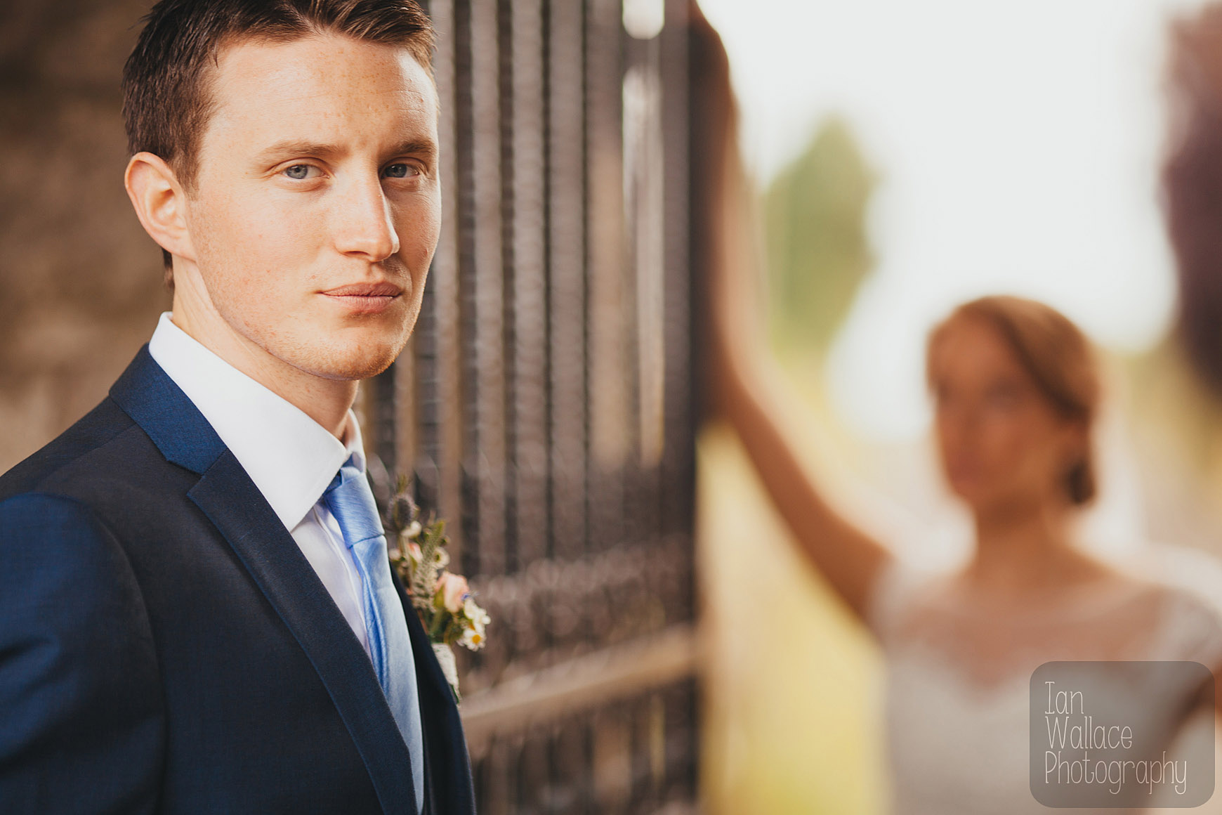 Fine art groom and bride portrait