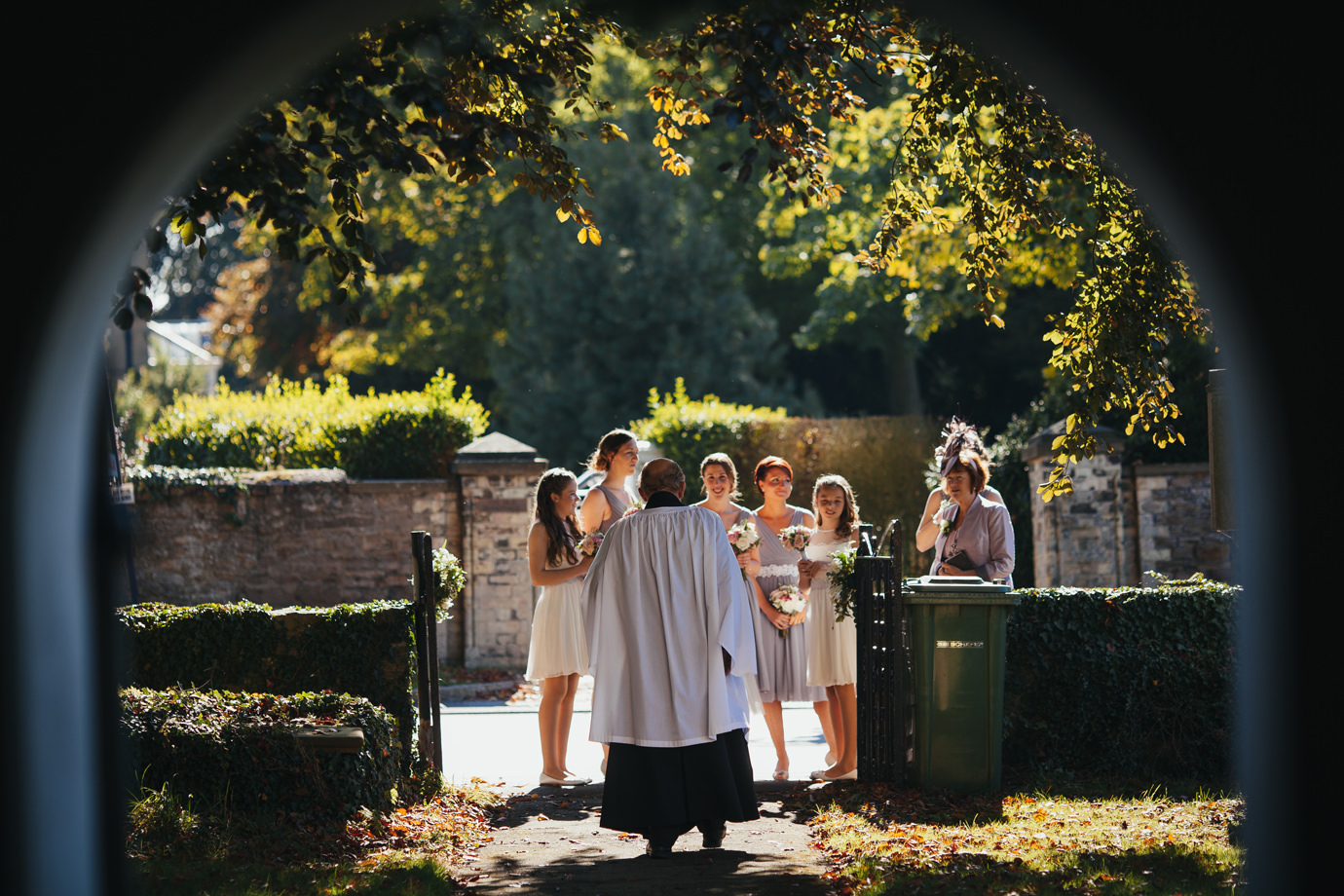 Waiting for the bride at North Cave church East Riding Yorkshire
