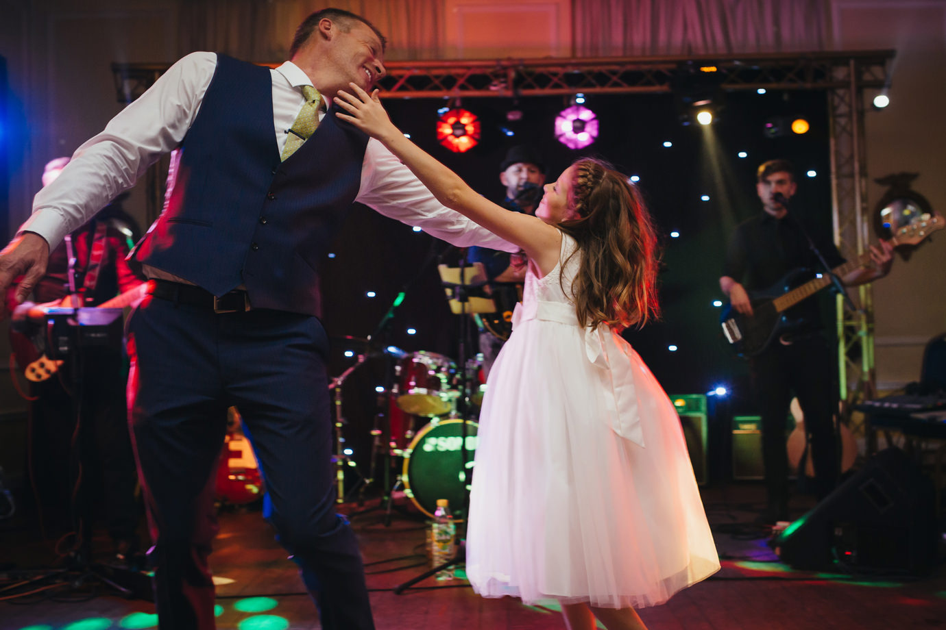 Emphatic dancing Hemswell Court wedding photography